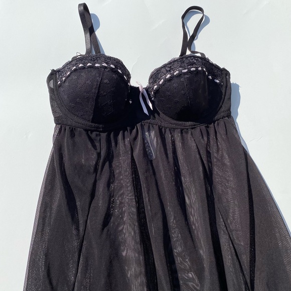 Rampage Heart Lace Babydoll - Picture 1 of 4